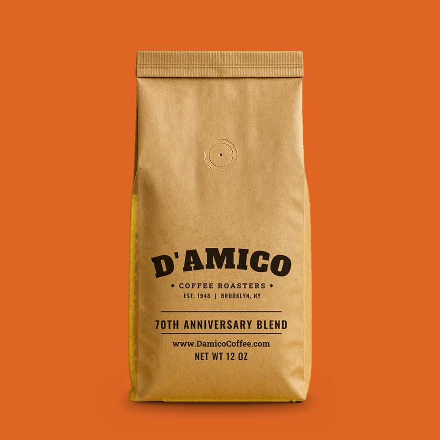 70th Anniversary Blend, 12 oz bag of D'Amico coffee