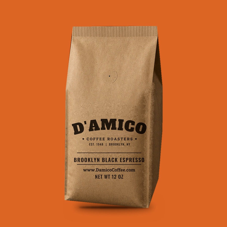 Brooklyn Black Espresso, 12 oz bag of D'Amico coffee
